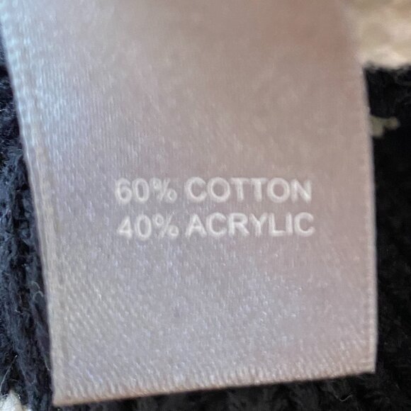 Marled Striped Sweater Vest Top Sz S Black Dark Academia Preppy Old Money Coast - Picture 9 of 11